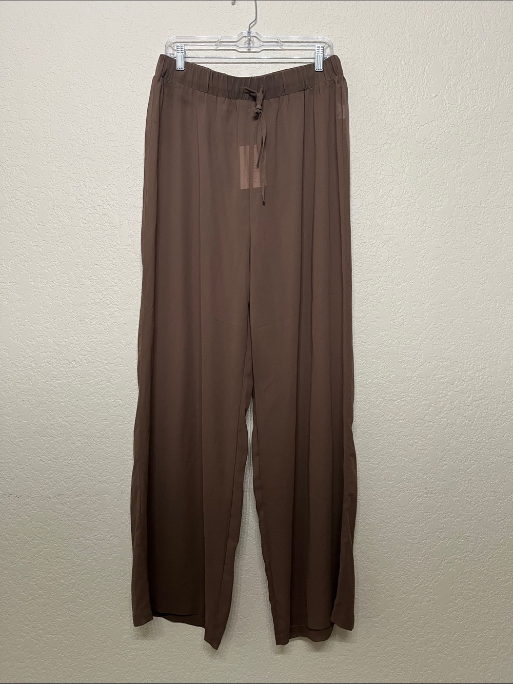 Missguided Women’s Size 14 Brown Mesh Wide Leg Cover up Swin Pants